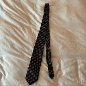 Black and White Striped Tie Accessories